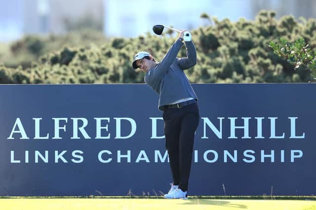 Javier Ballesteros during a practice round on the Old Course at St Andrews ahead of the Alfred Dunhill Links Championship. Picture: David Cannon/Getty Images.