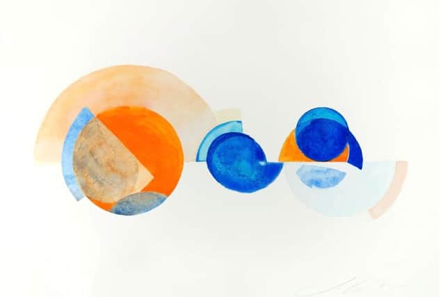 Orange Turn, Blue Cut, by Jo Ganter