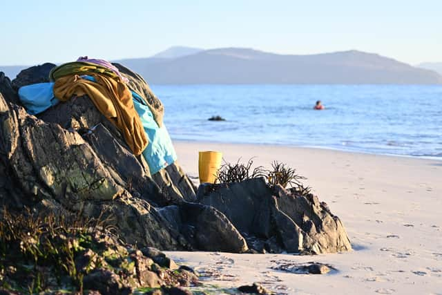 Rachel Hazell swimming off the coast of Iona PIC: Hannah Nunn