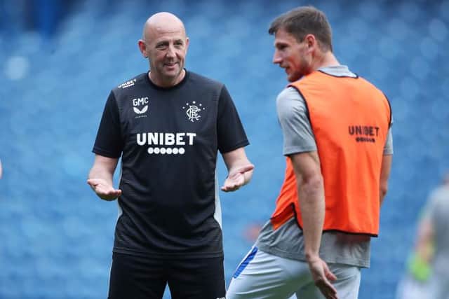 Rangers assistant-manager Gary McAllister and left-back Borna Barisic both believe credit for the club's fine defensive record this season does not solely belong to the goalkeeper and back four. (Photo by Ian MacNicol - Getty / Pool via SNS Group)