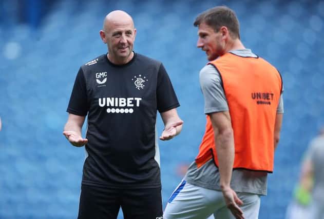 Rangers assistant-manager Gary McAllister and left-back Borna Barisic both believe credit for the club's fine defensive record this season does not solely belong to the goalkeeper and back four. (Photo by Ian MacNicol - Getty / Pool via SNS Group)