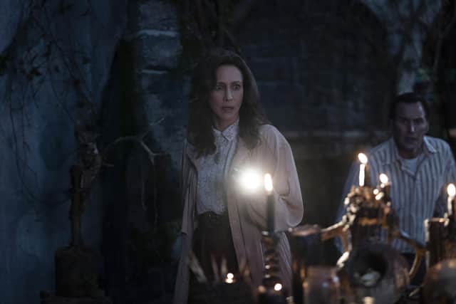 Vera Farmiga as Lorraine Warren, Patrick Wilson as Ed Warren in The Conjuring: The Devil Made Me Do It. Picture: PA/Warner Bros. Entertainment Inc.