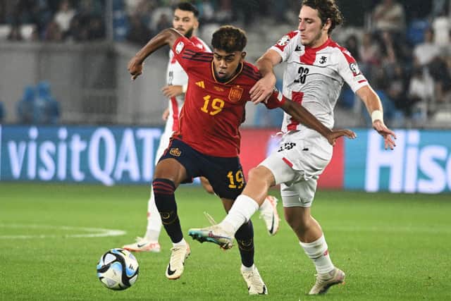 Spain's Lamine Yamal scored on his debut against the Georgians.