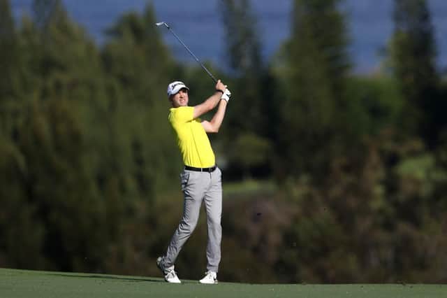 Martin Laird plays a shot on the fourth hole during the first round of the Sentry Tournament Of Champions at the Kapalua Plantation Course in Hawaii. Picture: Gregory Shamus/Getty Images.