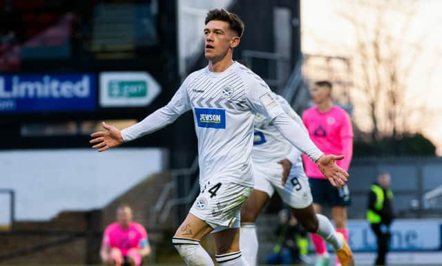 Josh Mullin, on loan from Livingston, scored a double as Ayr United defeated Raith Rovers. (Photo by Ewan Bootman / SNS Group)