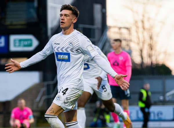 Josh Mullin, on loan from Livingston, scored a double as Ayr United defeated Raith Rovers. (Photo by Ewan Bootman / SNS Group)