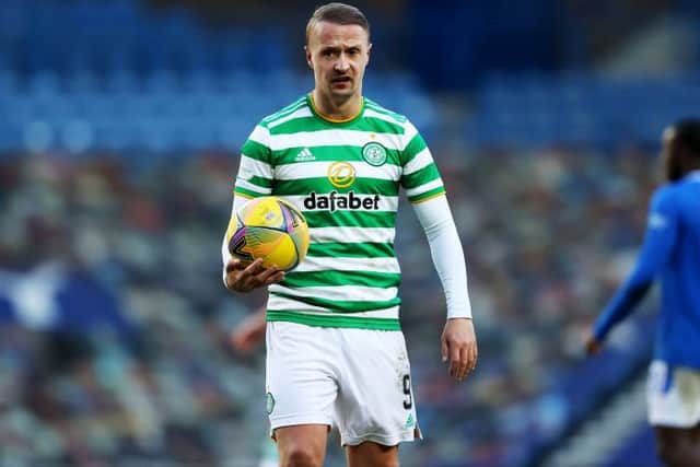 Leigh Griffiths in action for Celtic during a Scottish Premiership match between Rangers and Celtic at Ibrox Stadium, on January 02, 2021, in Glasgow, Scotland