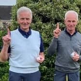 Davie Rennie, left, and son Russell Rennie both made their hole-in-one at the 15th at Harburn Golf Club in West Lothian
