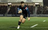Kyle Rowe in action for Glasgow Warriors.
