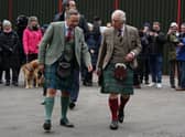 King Charles III during his visit to Aboyne and Mid Deeside Community Shed in Aboyne, Aberdeenshire.