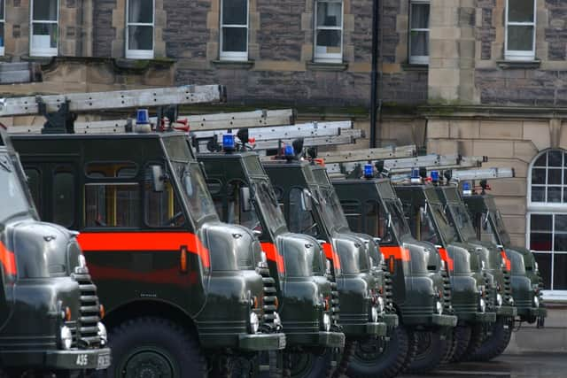 Green Goddesses lined up at Redford Barracks