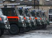 Green Goddesses lined up at Redford Barracks