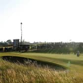 Open leader Louis Oosthuizen plays an approach shot on the 16th hole. Picture: Oisin Keniry/Getty Images