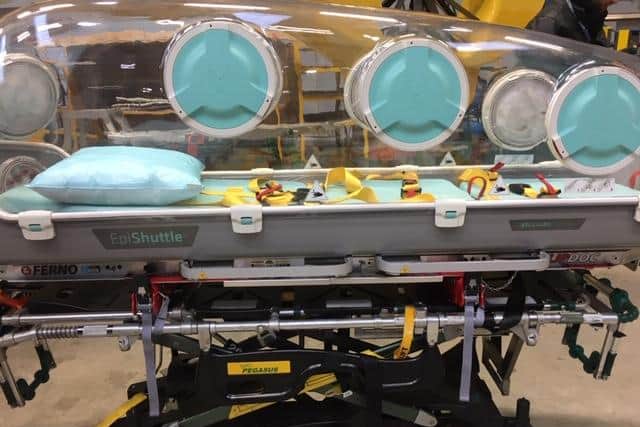 The pods, called "EpiShuttles", will begin transporting patients in the coming days.