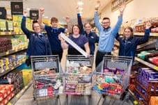 A previous winner celebrates her Aldi haul