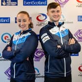 Jen Dodds and Bruce Mouat are representing at the World Mixed Doubles Curling Championships in Aberdeen. Picture: WCF/Celine Stucki