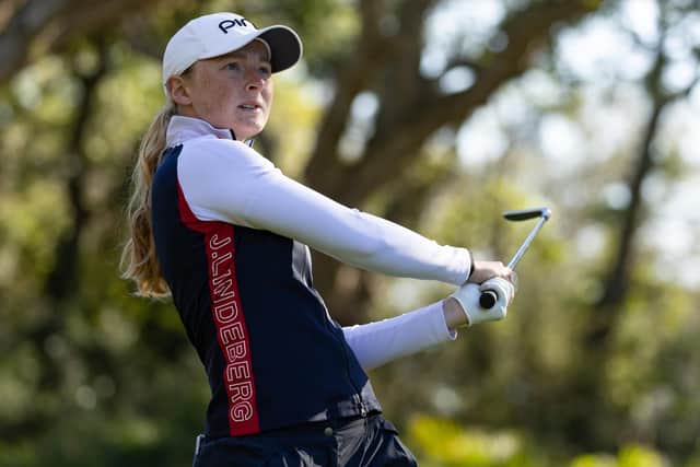 Louise Duncan in action during the final round of the LET's Lalla Meryem Cup at Royal Golf Dar Es Salam in Morocco. Picture: Tristan Jones/LET