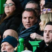 Former Celtic manager Brendan Rodgers at Parkhead yesterday for a win by the Leicester City leader's old club that pushed the current domestic unbeaten run to 21 games and into the territory of his second-best such sequence in Glasgow. (Photo by Craig Foy / SNS Group)