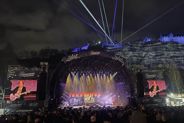 Jarvis Cocker's band Pulp headlined Edinburgh's Hogmanay celebrations.