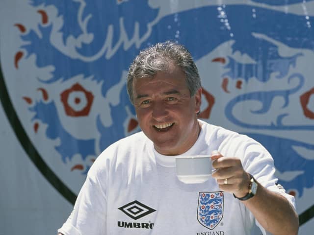 Manager Terry Venables at a training session of the England national football team in 1996 (Picture: Phil Cole/Getty Images)