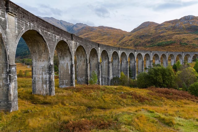 Glenfinnan is a hamlet in the Lochaber area of the Scottish Highlands. The viaduct is the filming location of the magical train from Harry Potter called the Hogwarts Express which saw the young wizards and witches off to their school.