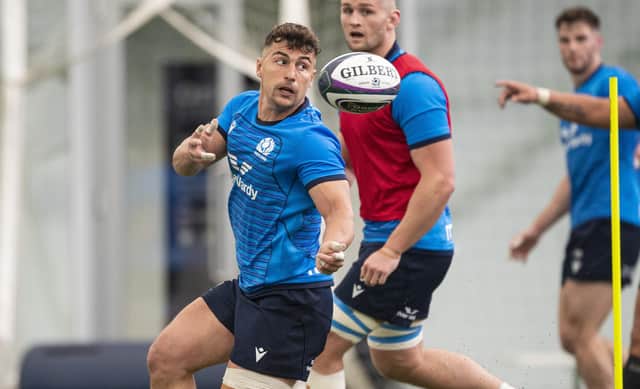 Damien Hoyland scored a hat-trick against Chile but is heading home early from Scotland's tour of South America. (Photo by Ross MacDonald / SNS Group)