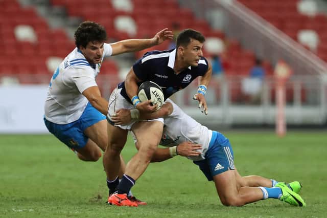 Damien Hoyland has not played for Scotland since the 2017 summer tour which included a match against Italy in Singapore. (Photo by Lionel Ng/Getty Images)