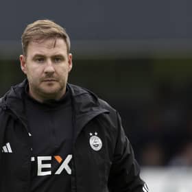 Aberdeen first-team coach Peter Leven will take charge for the visit of Celtic. (Photo by Craig Foy / SNS Group)