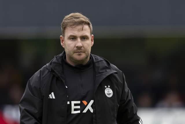 Aberdeen first-team coach Peter Leven will take charge for the visit of Celtic. (Photo by Craig Foy / SNS Group)