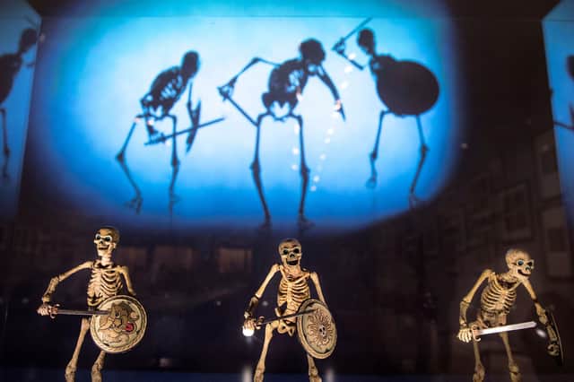 The skeletons used in Jason and the Argonauts are among the star attractions in the new exhibition. PIC: Courtesy of the National Galleries of Scotland
