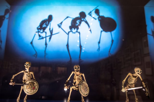 The skeletons used in Jason and the Argonauts are among the star attractions in the new exhibition. PIC: Courtesy of the National Galleries of Scotland
