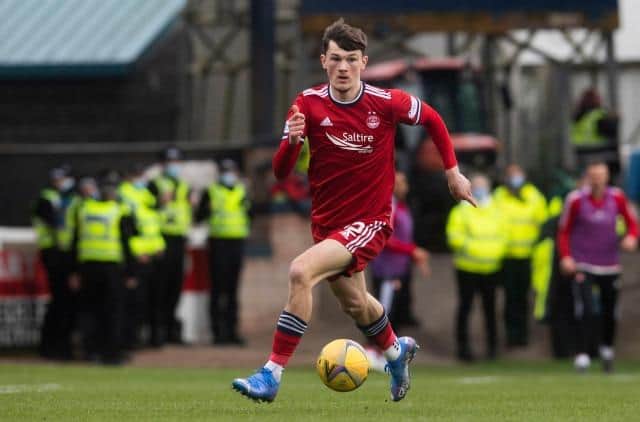 Aberdeen full-back Calvin Ramsay has been linked with a host of leading English and European clubs.  (Photo by Craig Foy / SNS Group)