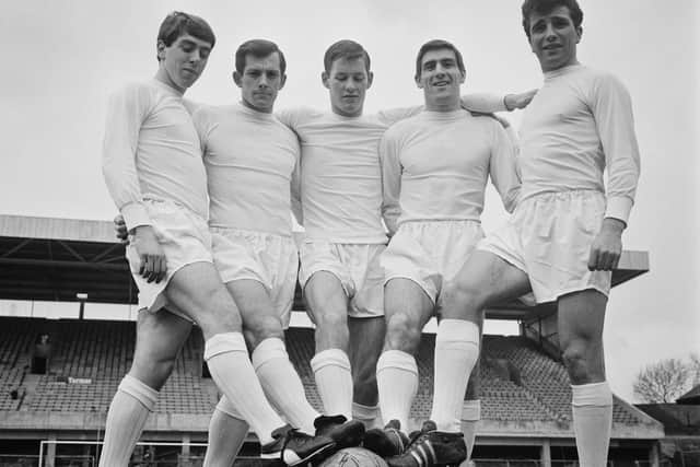 Jim McCalliog in the middle of the Sheffield Wednesday forward line before the 1966 FA Cup final.