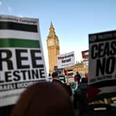 Policing pro-Palestinian marches and other demonstrations is expensive and, at times, controversial (Picture: Justin Tallis/AFP via Getty Images)