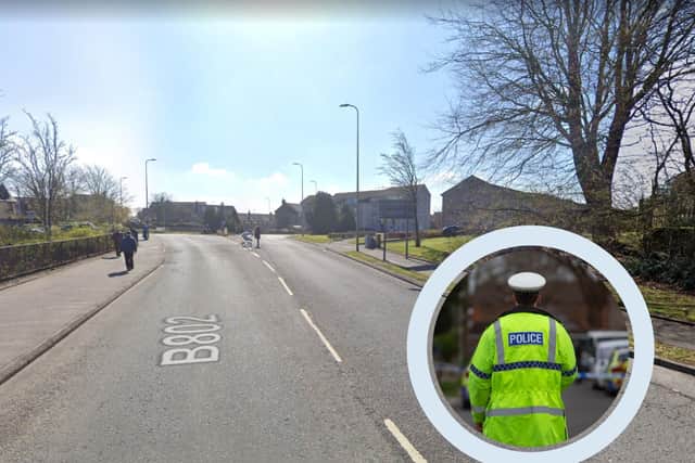 A red Ford Fiesta collided with a pedestrian on Airdrie Road, near to its junction with Park Lane, on Wednesday.
