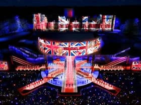 A mock-up of the Coronation Concert stage. Photo: BBC