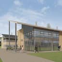 A CGI of the new lab building being constructed at the Edinburgh Technopole campus in Midlothian.