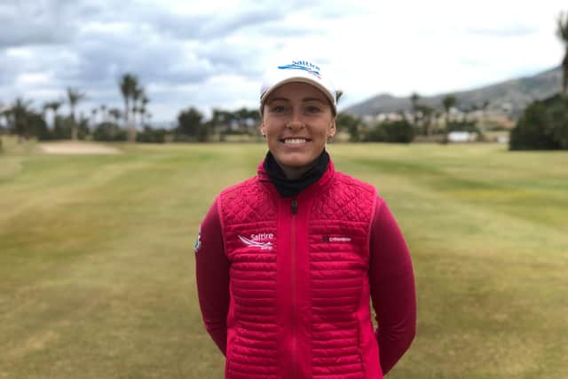 Laura Beveridge was delighted after carding a five-under 66 - the joint-best score of the day - in the second round of the LET Q-School final at La Manga. Picture: LET