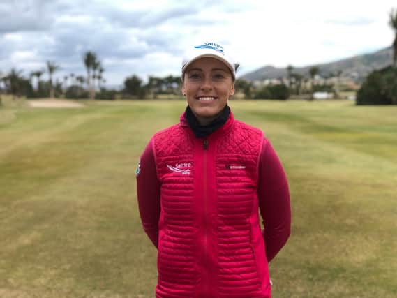 Laura Beveridge was delighted after carding a five-under 66 - the joint-best score of the day - in the second round of the LET Q-School final at La Manga. Picture: LET
