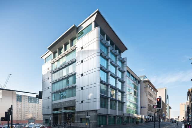 The existing Princes House office building in Glasgow, which was originally constructed in the mid-1960s and is the former home of Lloyds Banking Group, and more recently Barclays. Picture: McAteer Photograph