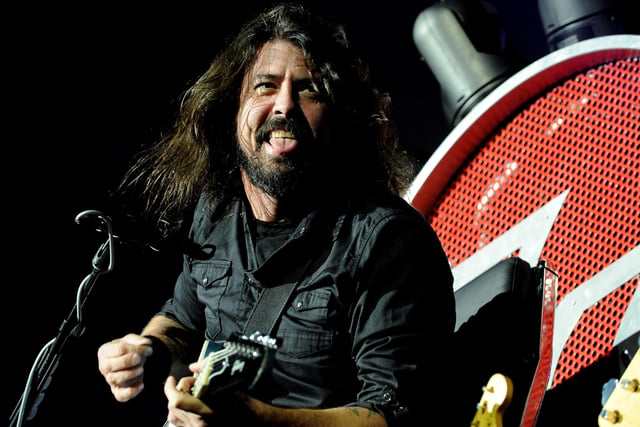 Dave Grohl is clearing enjoying himself as her performs at Murrayfield. Photo: Lisa Ferguson
