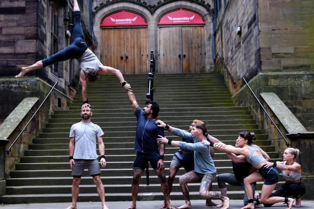 Gravity & Other Myths are appearing at the Assembly Hall on The Mound in the Fringe show Ten Thousand Hours. Picture: Lisa FergusonEight world-class acrobats investigate physical skill; how we obtain it, how we perfect it, and how it can transform our lives highlighting the nuance of high-level acrobatics.Dance, Physical Theatre and Circus (acrobatics, family-friendly)Venue35Assembly Hall - Main Hall11:40 Aug 2-11, 13-18, 20-24Following the hit sell-out sensations Macro and The Pulse at the Edinburgh International Festival, and Fringe-favourite smash-hit A Simple Space, Gravity & Other Myths return with their critically acclaimed, brand-new show Ten Thousand Hours. This is an ode to the countless hours needed to achieve great things. Eight acrobats investigate physical skill: how we obtain it, how we perfect it and how it can transform our lives. This family-friendly acrobatic extravaganza is filled with everything you love about Gravity & Other Myths and a tribute to the dedication required to become a world-class acrobat.