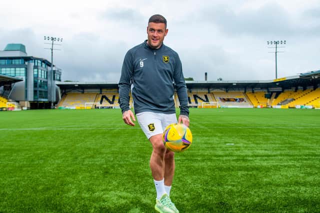 Anthony Stokes was not a fan of the Livingston pitch. Photo: Mark Scates / SNS Group