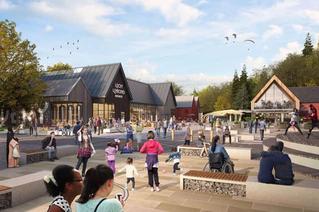 An illustration of how Flamingo Land at Loch Lomond would appear
