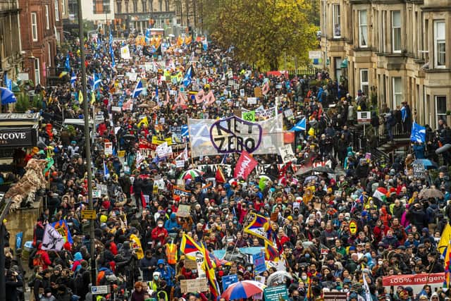 Climate March in Glasgow. Picture: Lisa Ferguson/JPIMedia