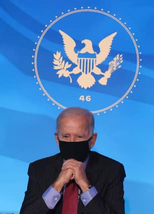Joe Biden faces a stern test to unite a fractured nation after the chaos of the Trump era. Picture: Chip Somodevilla/Getty