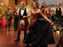 Cary Elwes and Brooke Shields in tartan tinselfest A Castle For Christmas (Picture: Mark Mainz/Netflix © 2021)