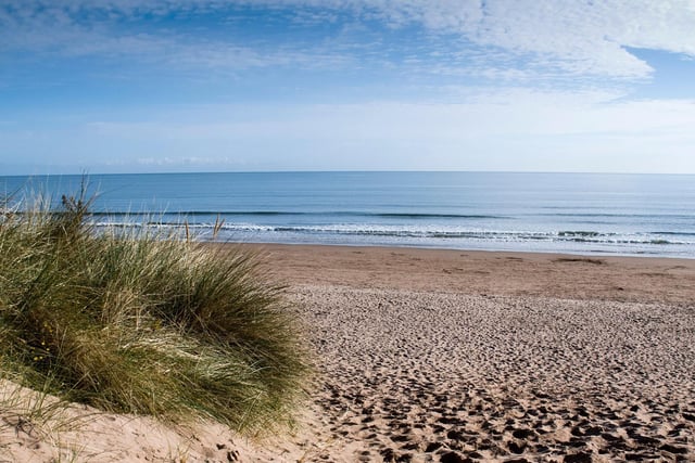 Beaches don't come much more picturesque than Lunan Bay, around three miles south of Montrose, in Angus. The two miles of silver sand are contained by wildflower-covered dunes and spectacular sea stacks - all looked over by the fairytale ruins of the 12th century Red Castle.
