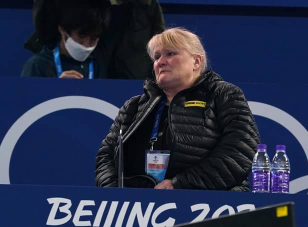 British curler and BBC commentator Rhona Martin, now Rhona Howie, during the Women's Gold Medal Game. (Photo: Andrew Milligan/PA Wire)