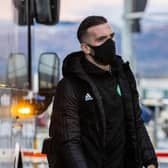 Shane Duffy pictured as Celtic left from Glasgow Airport for their midseason training camp in Dubai on January 02 (Photo by Craig Williamson / SNS Group)
